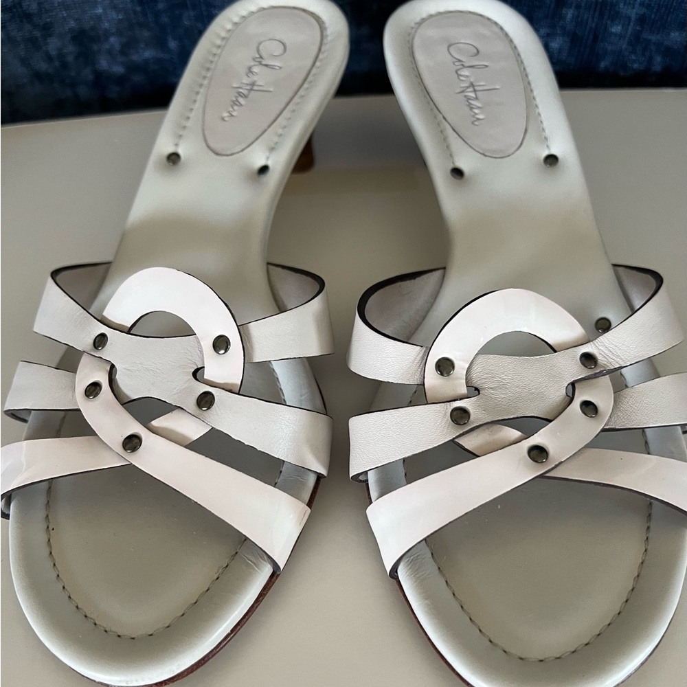 Cole Haan, Size 6, White, kitten heel